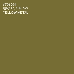 #756D34 - Yellow Metal Color Image